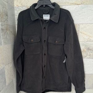 Old Navy Men's Grey Fleece Jacket